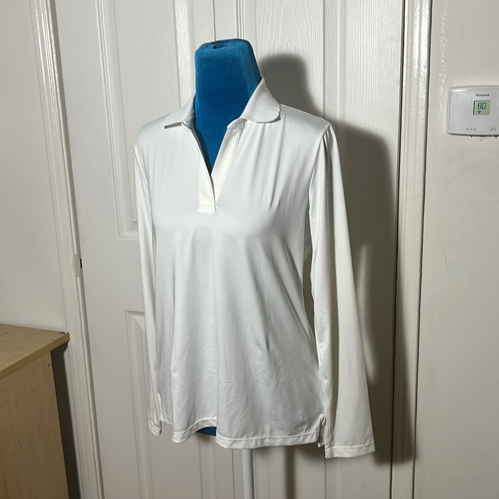 Tuckernuck White Collard Pullover Small - image 3